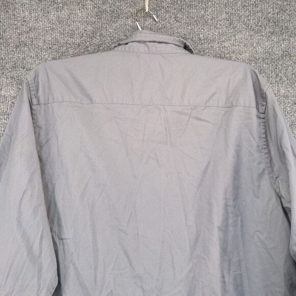 Port Authority Women's Button Front Shirt XL Gray Wood-Mizer Long Sleeve - Picture 7 of 13